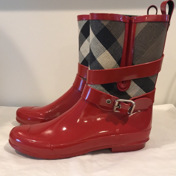 Burberry Shoes - Burberry Check Rain Boots